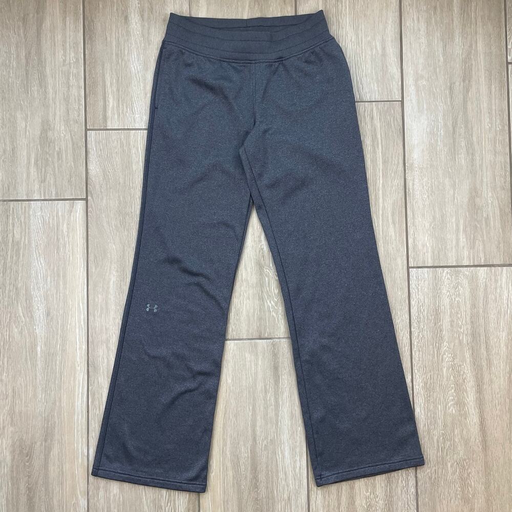 Under Armour Storm Pants Women's S Gray Straight Leg Fleece Lined ColdGear